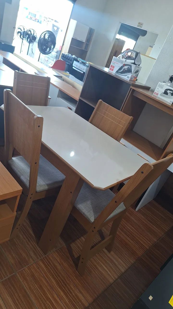 Mesa de jantar 4 cadeiras MDF - Foto 2