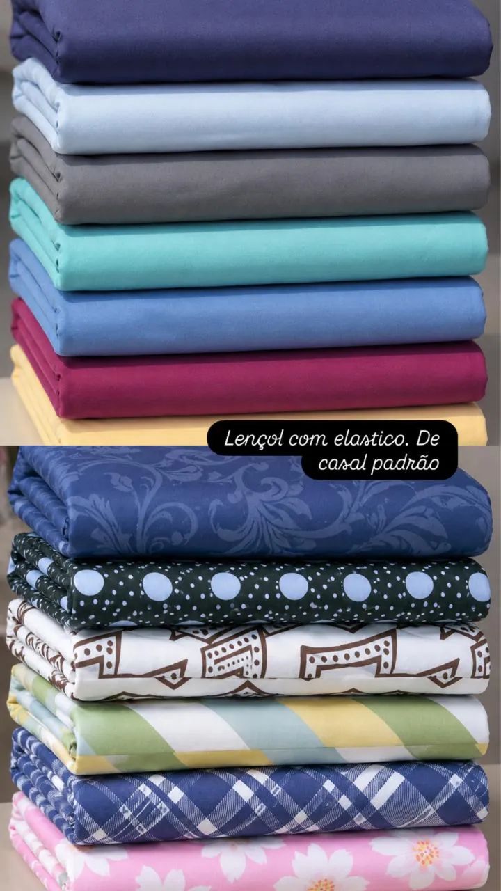 Lençol de elástico 100% no algodão, apartir de 90 reais