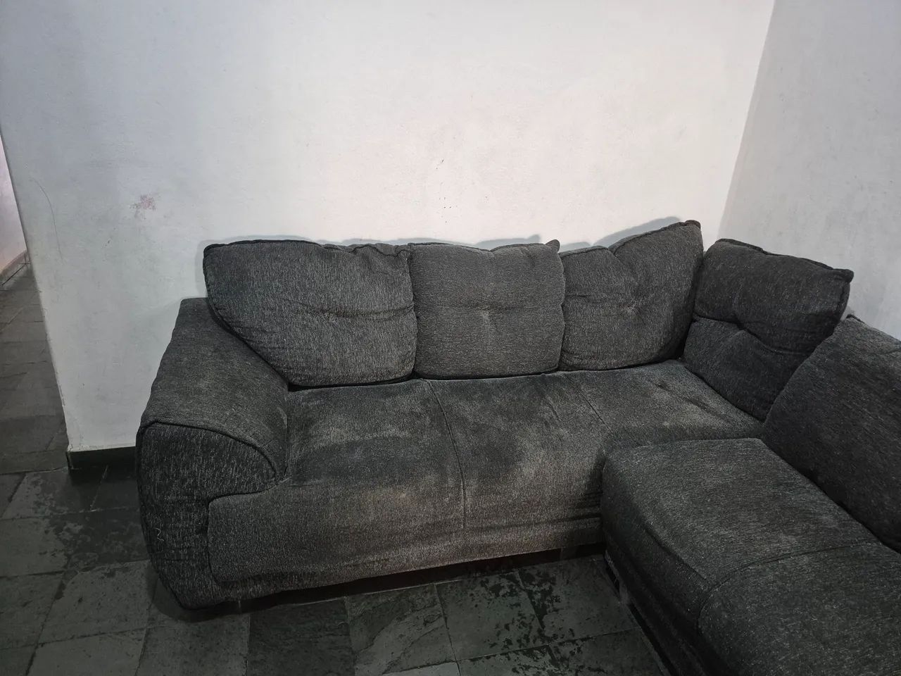 Sofá de Canto Grande Cinza - Foto 3
