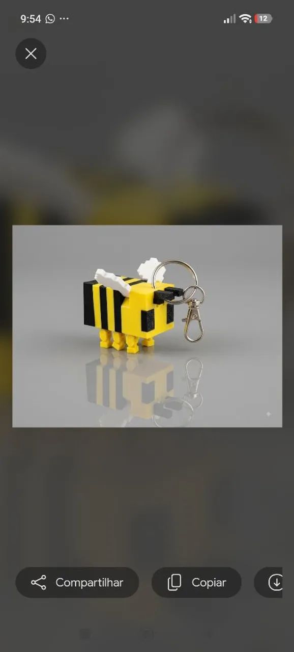Abelha chaveiro e caixinha Minecraft  - Foto 4
