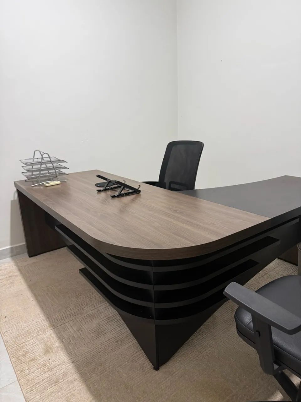 Mesa de Escritório Diretor em L Elegante Artany - Foto 4