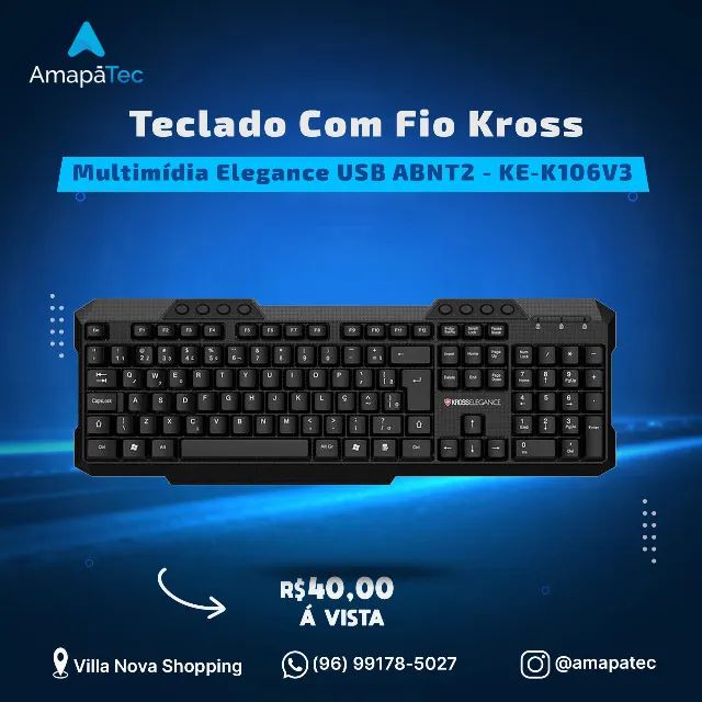 TECLADO KROSS PRETO