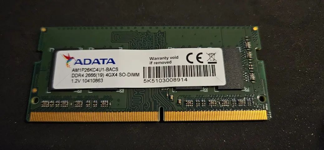 MEMÓRIA RAM 4GB DDR4 2666MHz ADATA NOTEBOOK