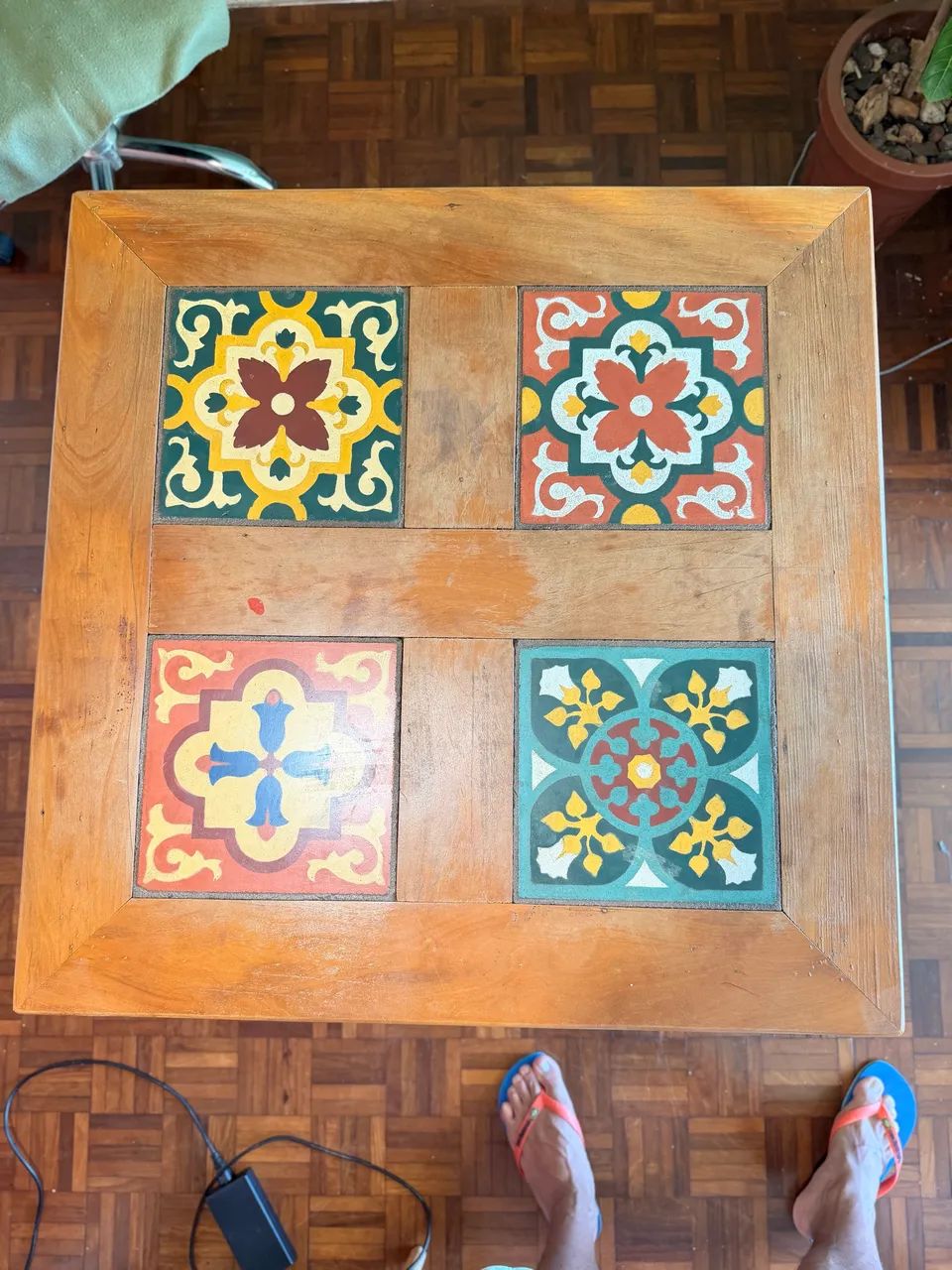Mesa de madeira de demolição  - Foto 3