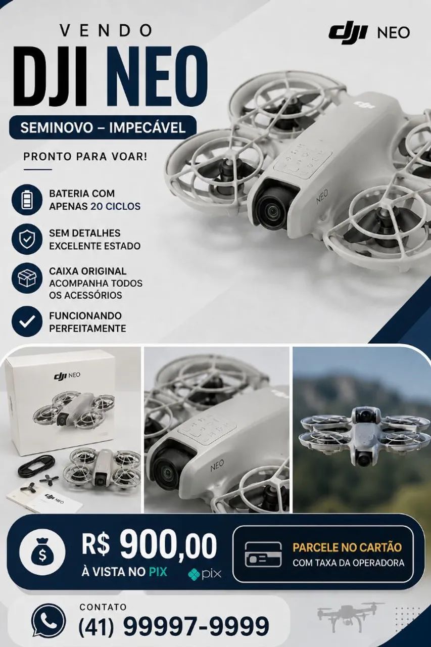 Drone DJI Neo semi novo 