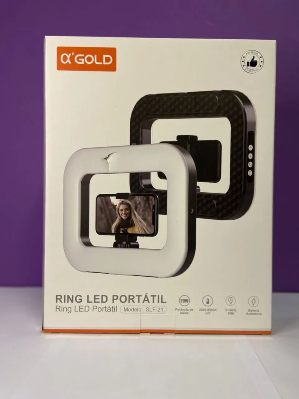 Ring Led Light Portátil SLF-21 A?Gold - Foto 4