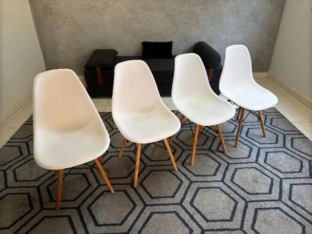 CADEIRAS CHARLES EAMES EIFFEL WOOD 4 UNIDADES - Foto 2