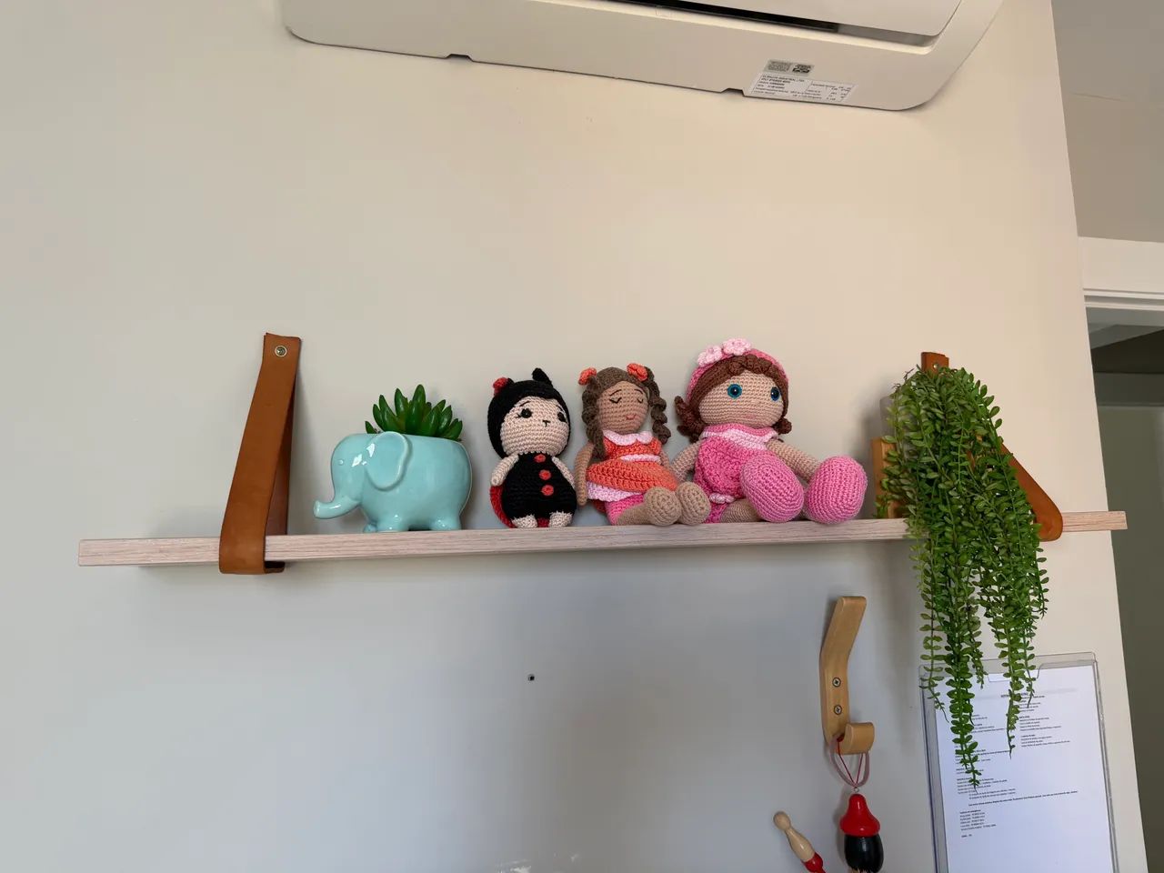 Prateleira alça couro Quarto bebê Infantil - Foto 3