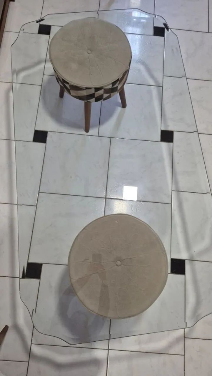 Vendo 2 cadeiras + tampo de vidro temperado - Foto 3