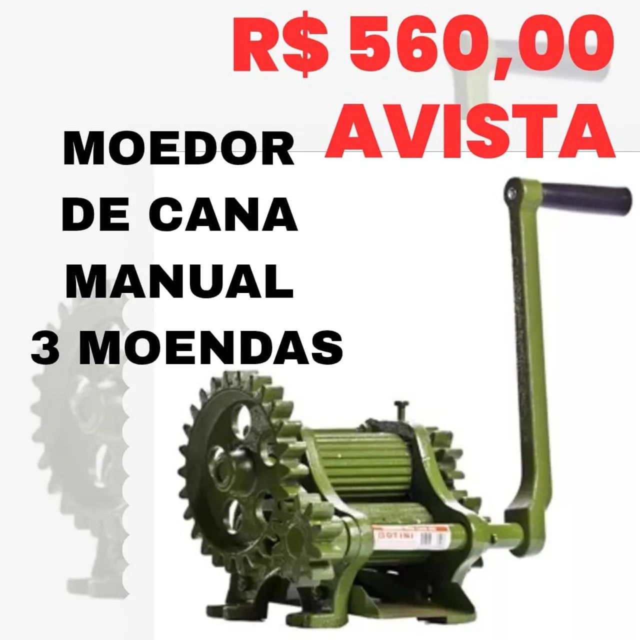 Engenho moedor de cana nova com garantia 