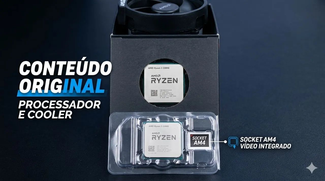 Processador AMD Ryzen 3 2200G com vídeo integrado - Foto 2