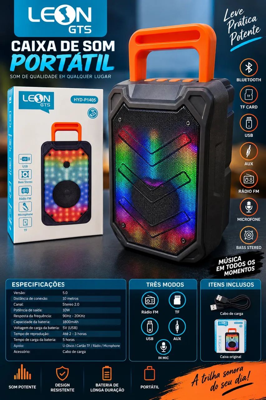 CAIXA DE SOM BLUETOOTH 
