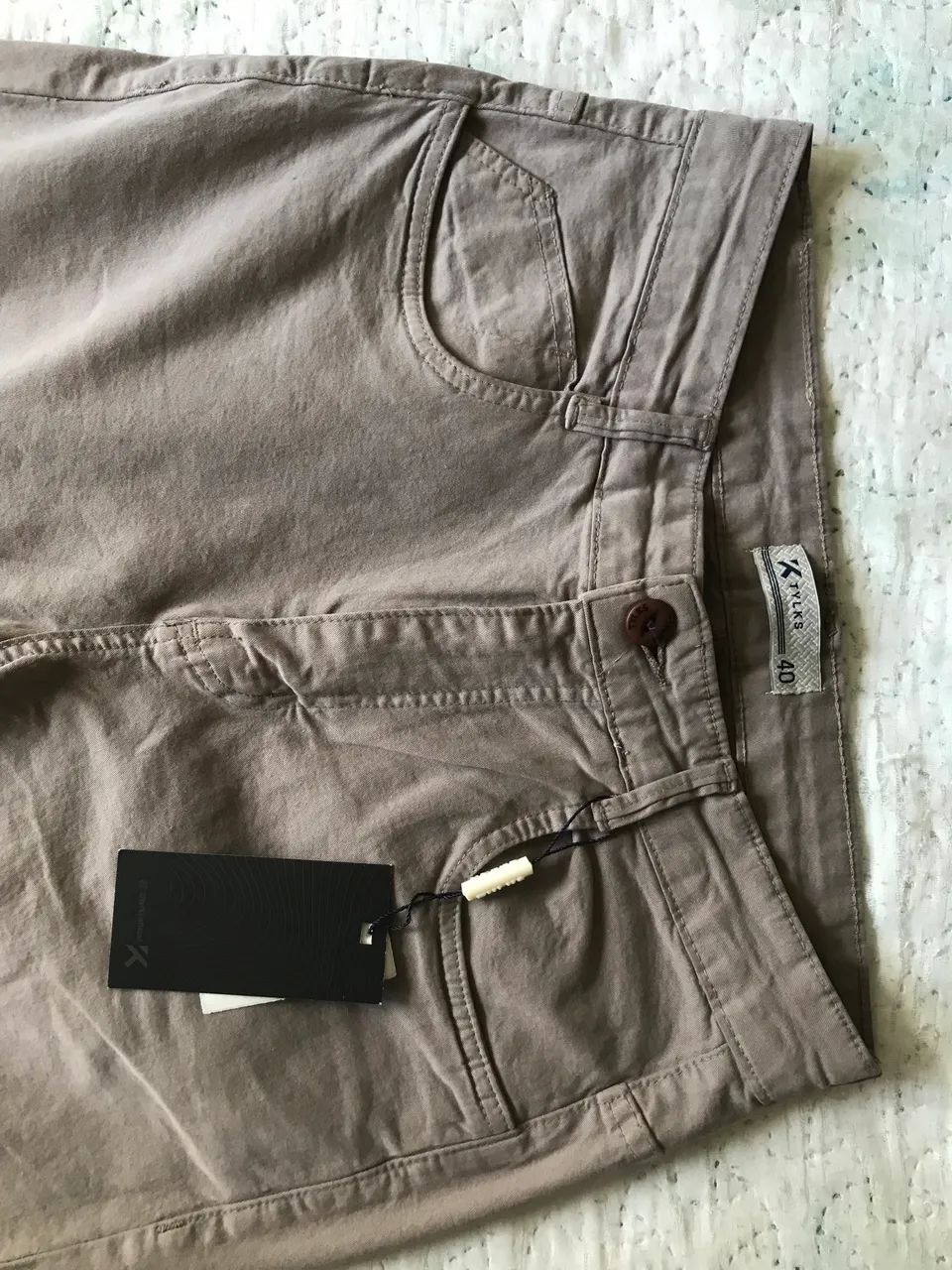 Calça Sarja (Tam 40) Cor Cinza - Foto 3