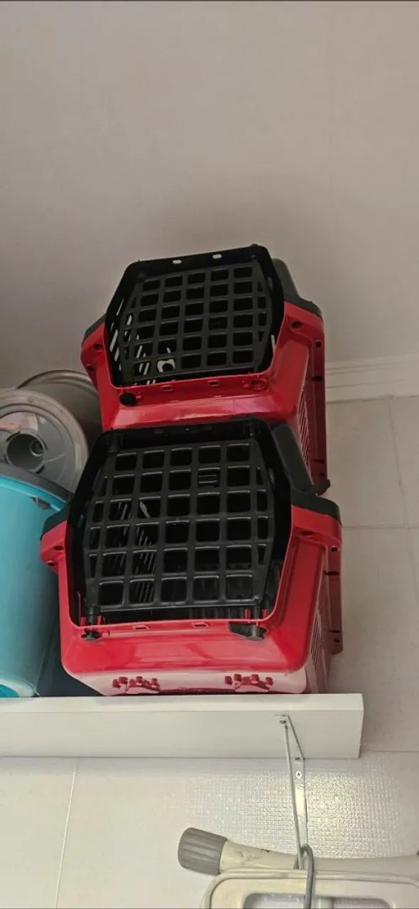 Caixa de transporte de gato usada