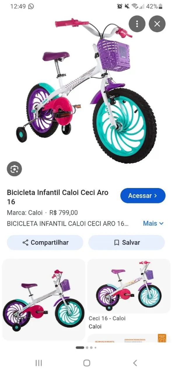 Bicicleta caloi aro 16 - Foto 2