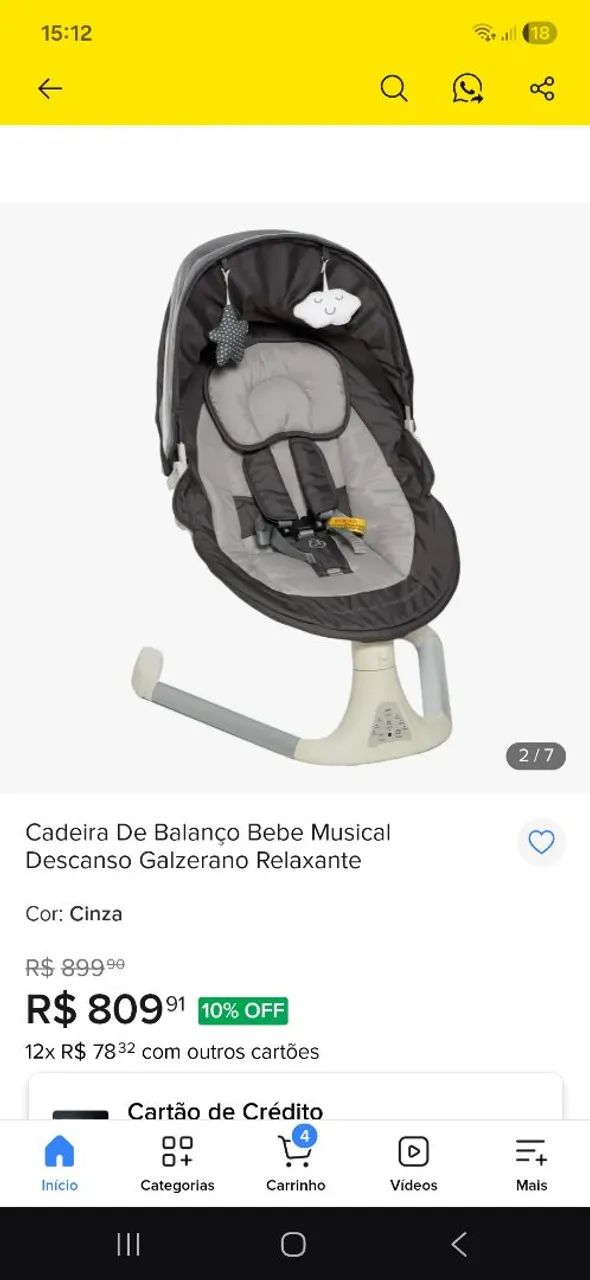 Vendo cadeirinha galzerano usada bivolt - Foto 5