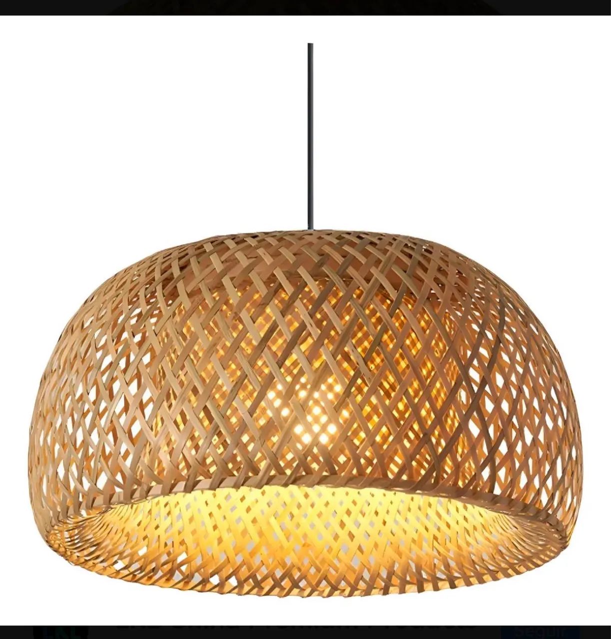 Lustre pendente de bambu - Rústico e moderno