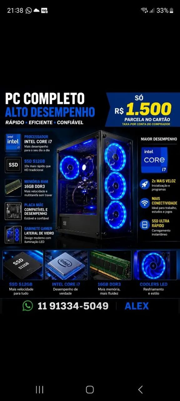 Pc otimo paara trabalho