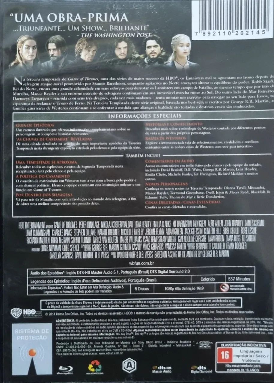 Game of Thrones 3 temporada completa em bluray - Foto 2