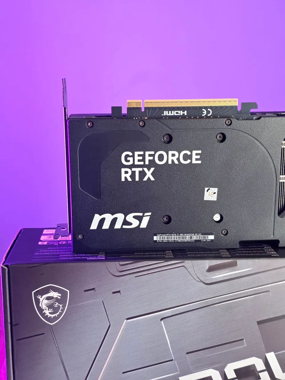 RTX 5070 TI MSI Shadow 3x 16GB - Foto 3
