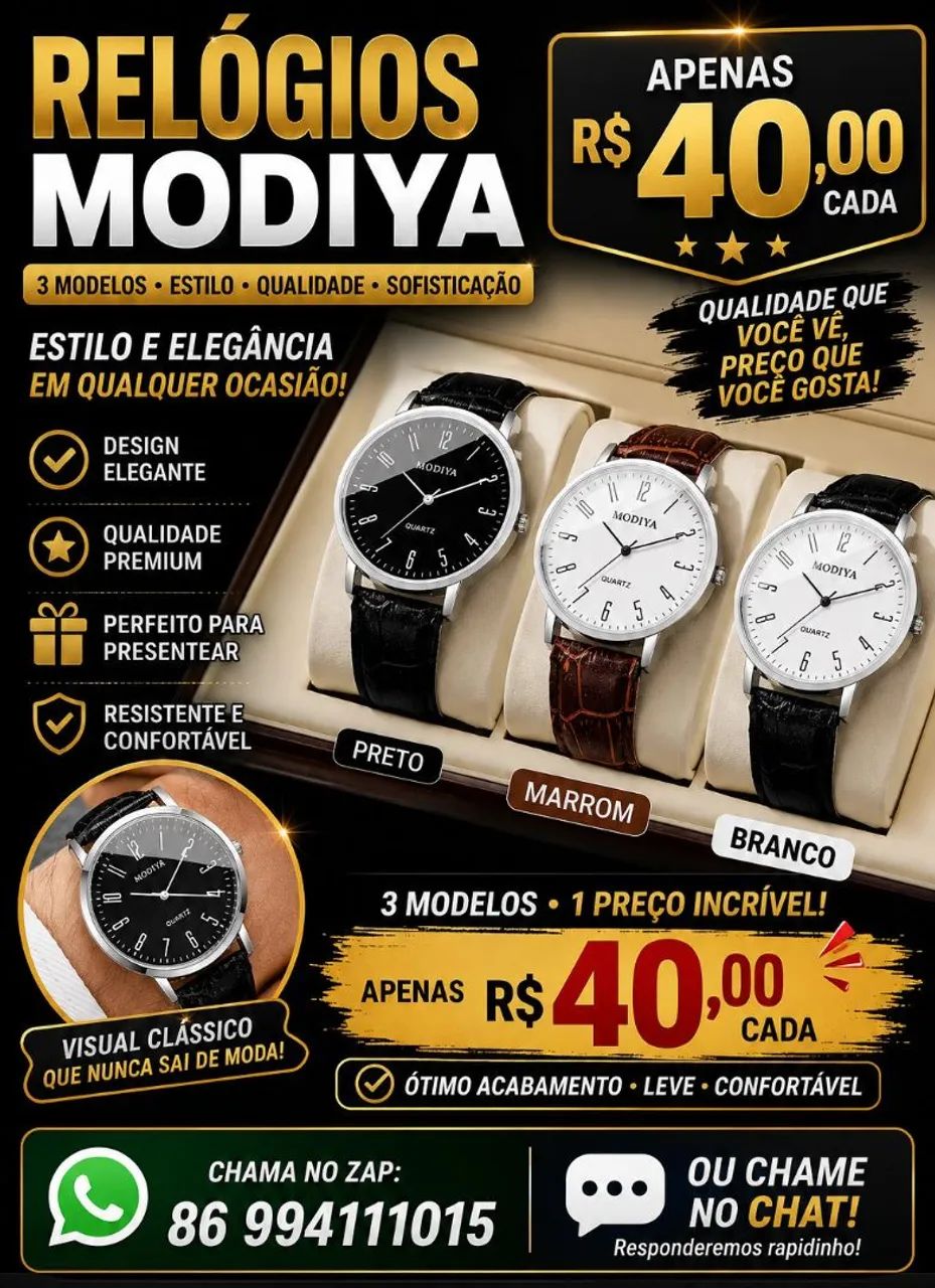 Relógio analógico MONDYA original