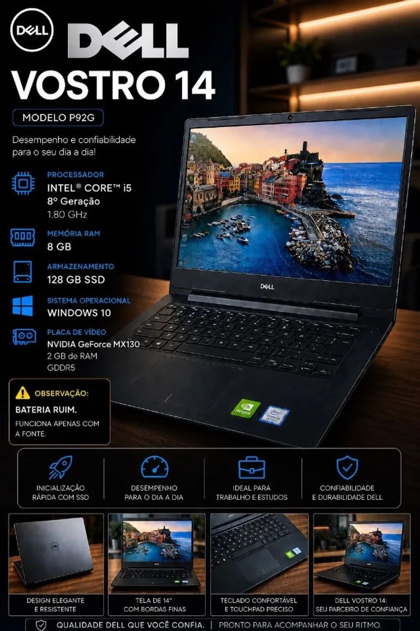Notebook DELL VOSTRO 14 INTEL CORE I5 8º