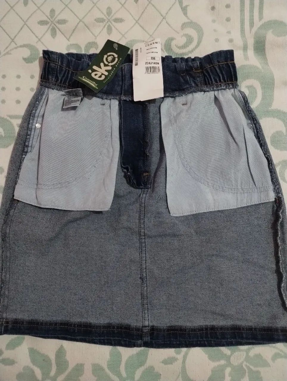 Saia Jeans Curta DZARM Número 36. Nova - Foto 4