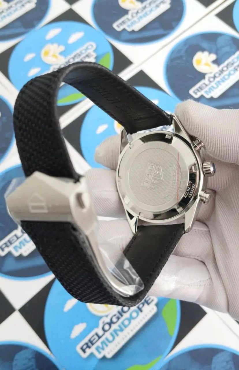 RELOGIO TG CARRERA CHNOGRAPH FUNDO PRETO - Foto 4