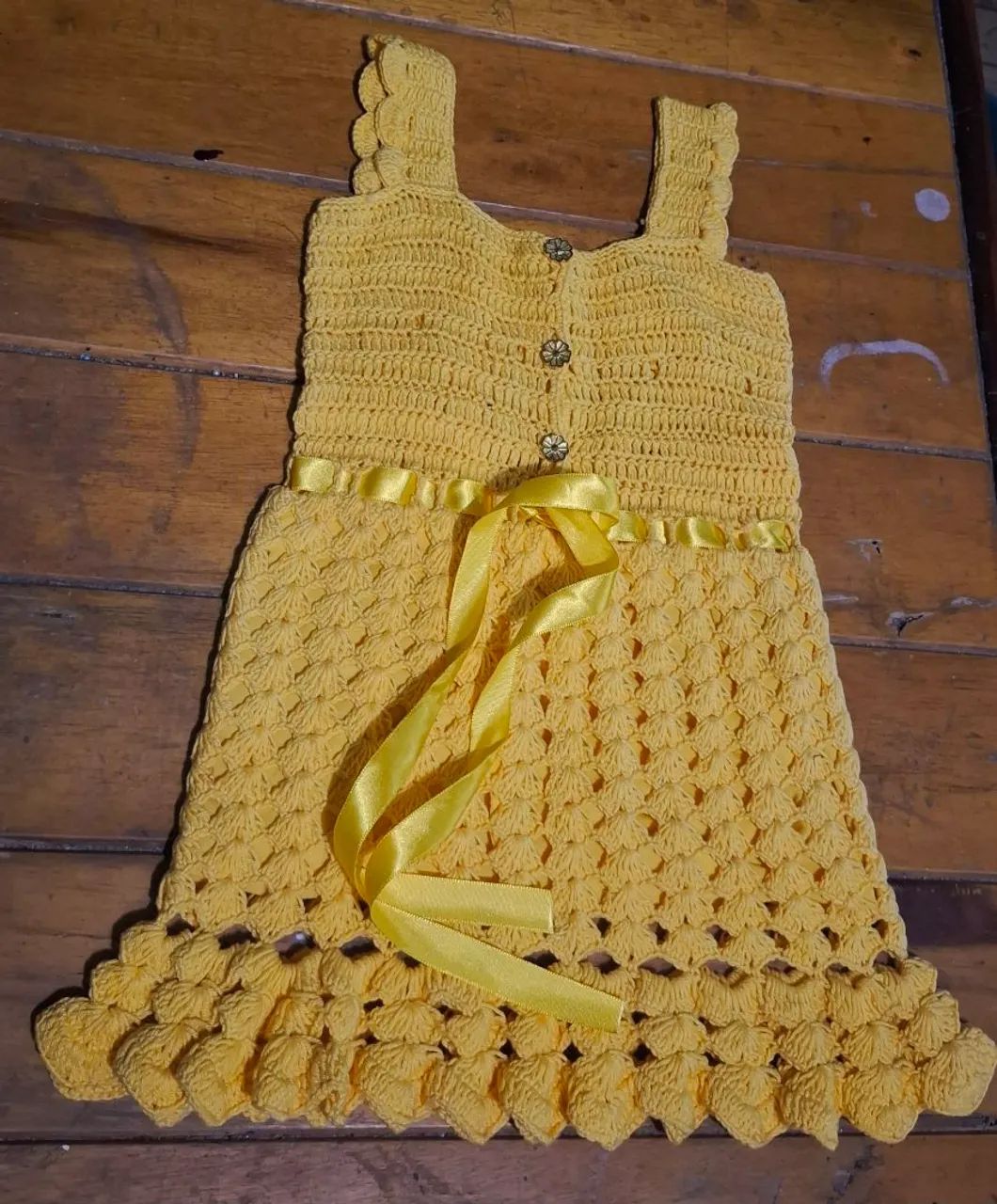 Vestido infantil em crochê  - Foto 2