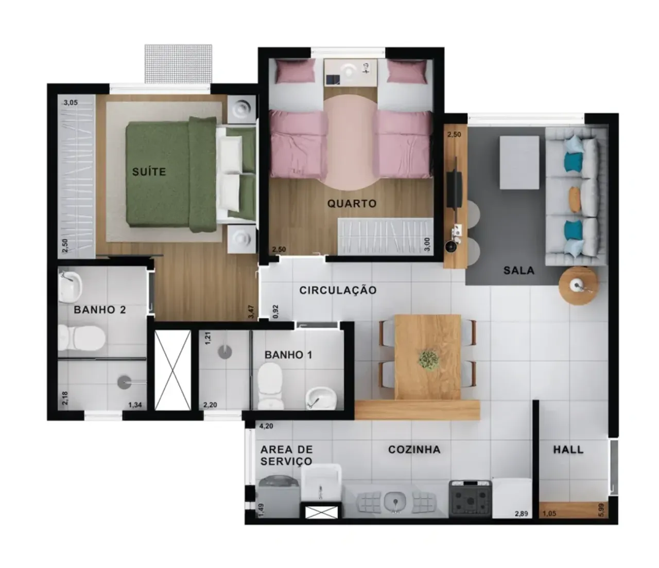 PLANTA 63m²