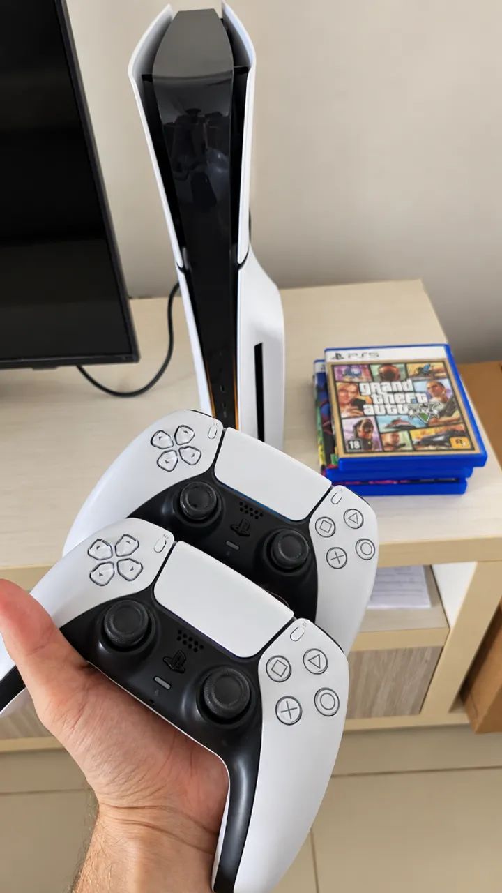 PS5 Slim 2 controles + Jogos NEGOCIO - Foto 2