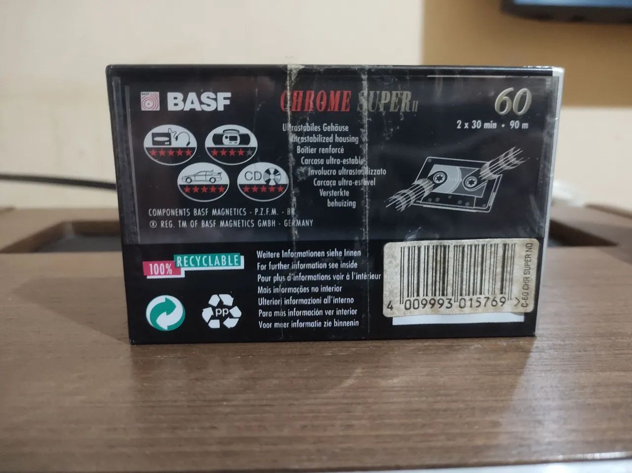 Fita K7 BASF super Chrome ll nova lacrada importada  - Foto 3