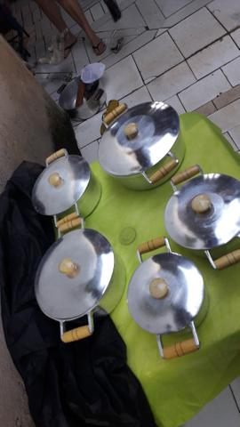 Jogo de panela de alumínio batido - Foto 4