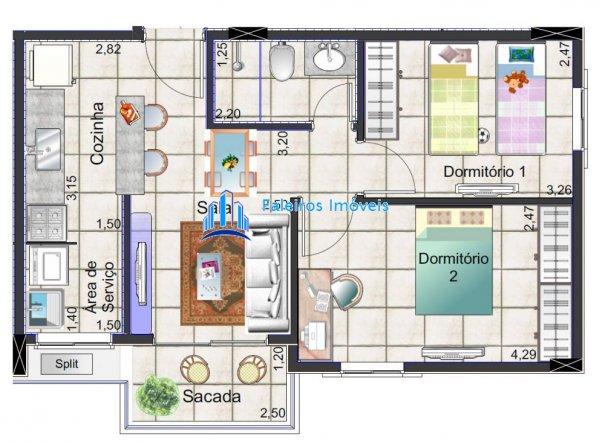 Apartamento 2 dormitórios com sacada Minha Casa Minha Vida - Apartamento em Lanç... - Foto 13