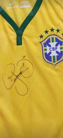 Camisa Brasil Autografada Neymar / Enquadrada - Foto 3