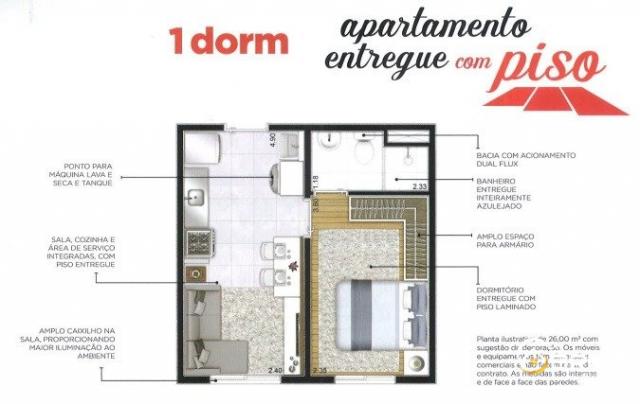 Apartamento à venda com 1 dormitórios em Cambuci, São paulo cod:4034