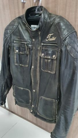 jaqueta de couro masculina tutto