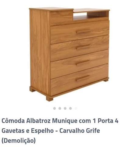 Cômoda Albatroz Munique com 1 Porta 4 Gavetas