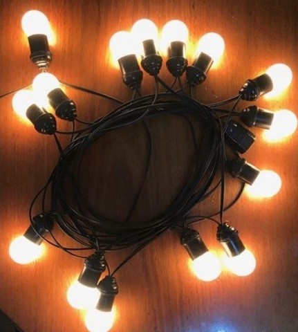 Varal De Lâmpadas Luzes Cordão De Iluminação  Rede Fio de luz 20 Metros 110v - Foto 2