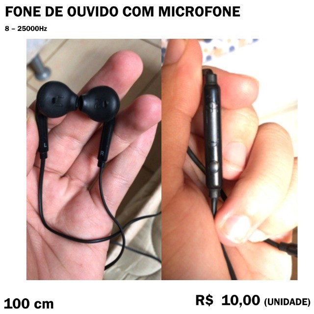 Fone de Ouvido com Microfone