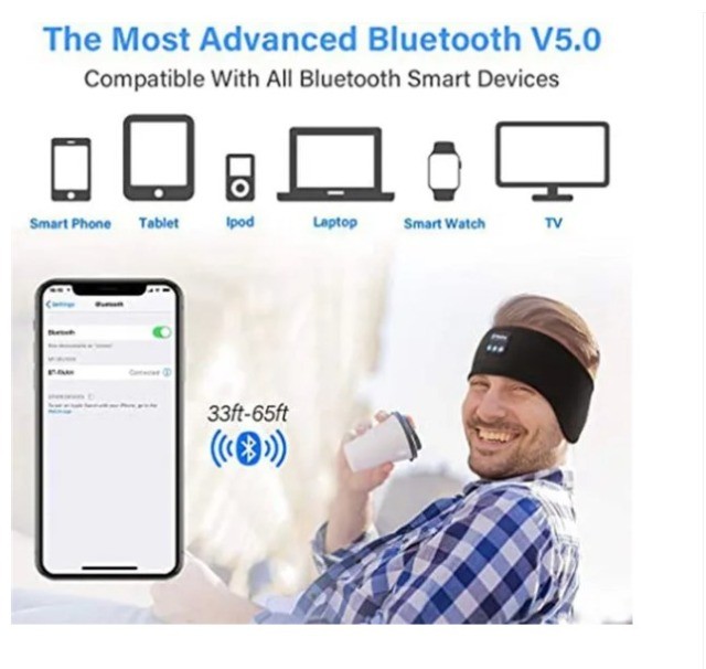 Fones de ouvido para dormir faixa bluetooth  - Foto 2
