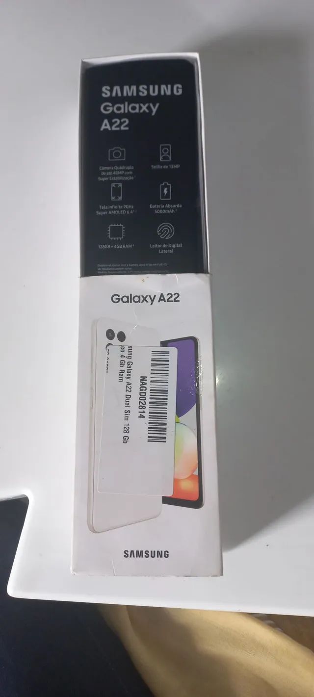 Samsung Galaxy a22 novo na caixa