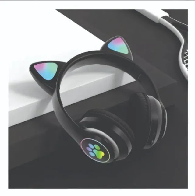 Fones De Ouvido Cat Bluetooth Rgb Viv-23m Retos Com Luz Led - Foto 2