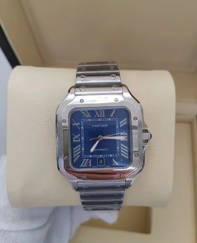 Relógio Cartier Santos Automático Azul