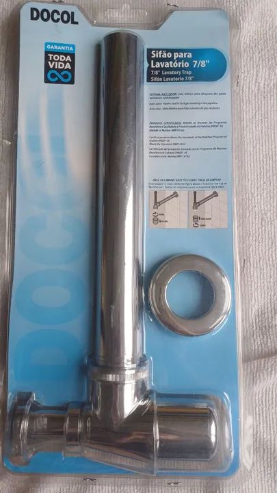Sifão para lavatório 7/8" - Foto 3