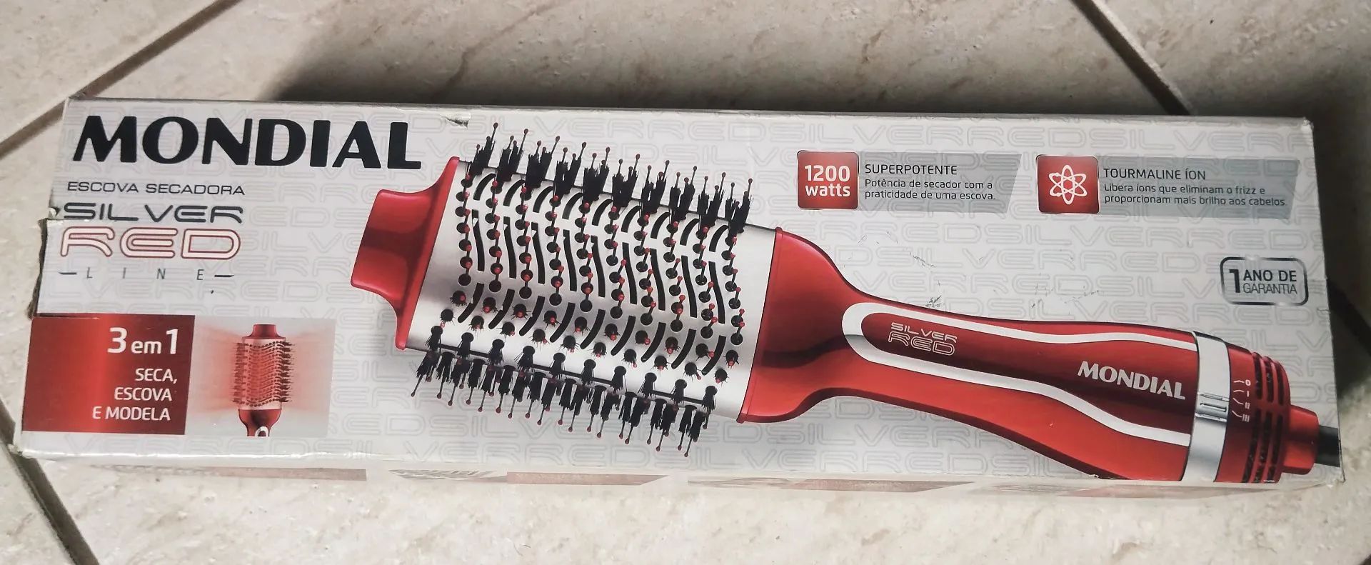 Escova Secadora Silver Red Line 1200 W - 110V -