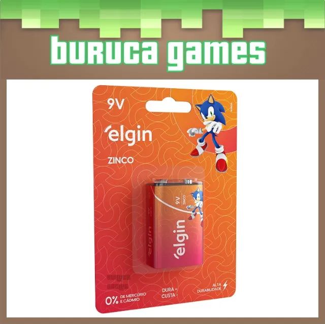 Bateria de Zinco 9V Elgin - Foto 2