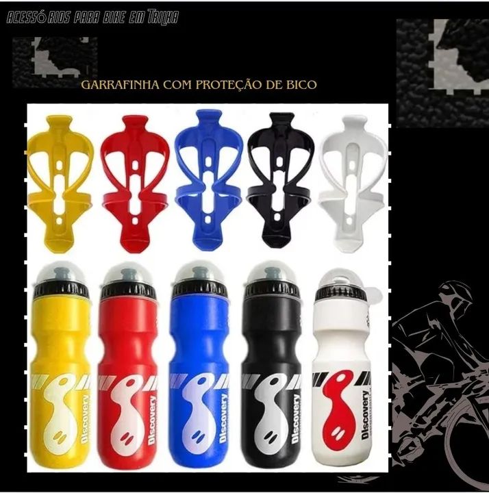 Garrafa de água para ciclismo e treinos em geral - 750 ml com suporte  - Foto 2