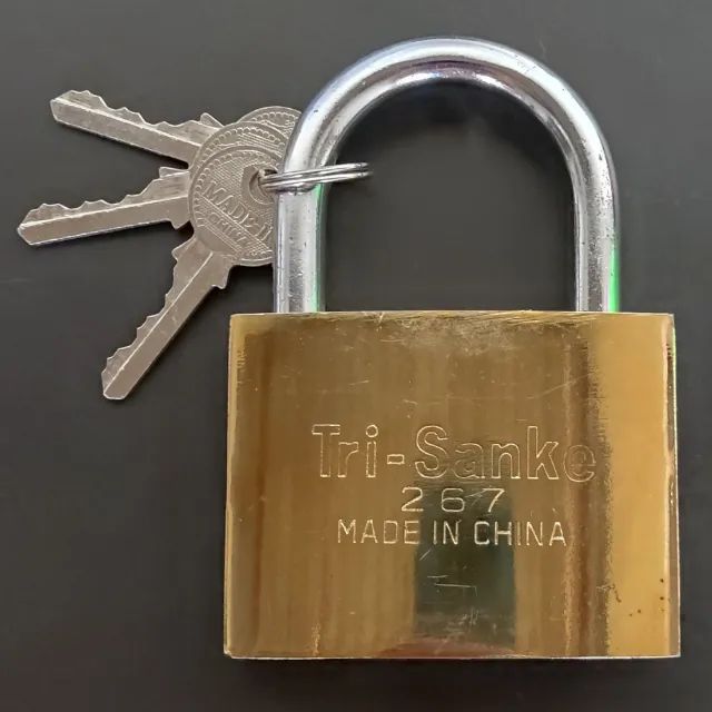 Cadeado Grande Robusto 75mm Para Loja, Igreja, Portão, Garagem, Corrente, Novo Na Caixa