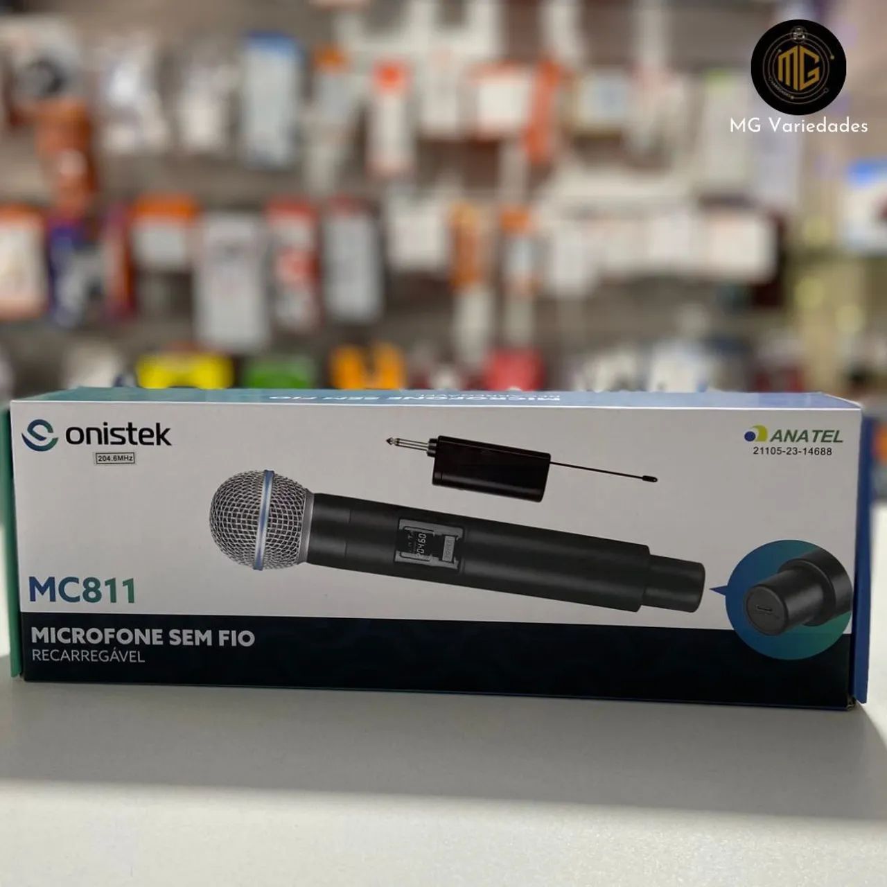 Microfone Recarregável sem fio 